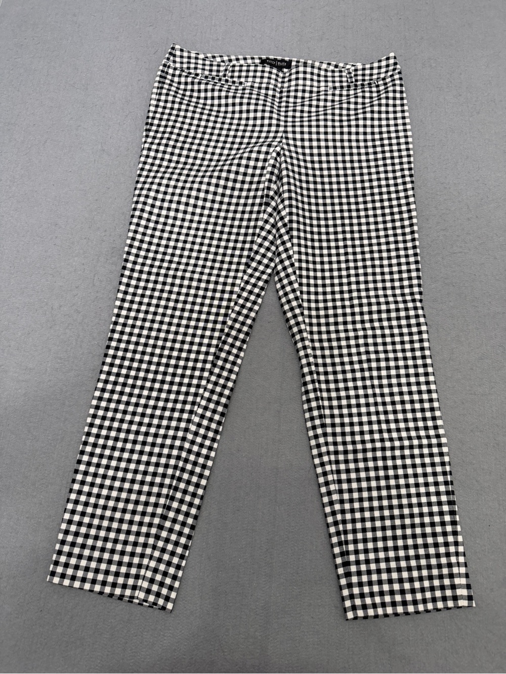 Women’s White House Black Market Black & White Gingham Leggings Size 8R